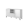 Komoda ABETO 150x42x82 biały/biały połysk