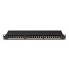 LANBERG PATCH PANEL 24 PORT 1U 19" KAT.6A FTP CZARNY PPSA-1024-B