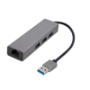 GEMBIRD ADAPTER USB-AM DO LAN GIGABIT HUB USB 3.0 X3 CZARNY