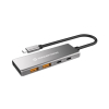 CONCEPTRONIC  4-1 Dock USB-C->2xUSB-C/2xUSB-A/100WPD 25cm gr