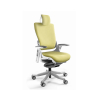 Fotel biurowy Wau 2 BL410 tkanina mustard/biały
