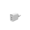 Mophie ROC GaN - ładowarka sieciowa, 2x USB-C, 45W (white)