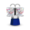 Bialetti Mini Express Kandinsky Kawiarka moka Niebieski, Srebrny