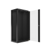 Szafa jednosekcyjna Lanberg WF01-6427-10B (27U; 1300mm / 600mm / 450 mm; wisząca; Szklane; 19''; kolor czarny)