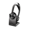 POLY Zestaw słuchawkowy Voyager Focus 2 z certyfikatem Microsoft Teams USB-C-C + przejściówka USB-C/A + podstawka ładująca