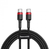 Kabel Baseus CATKLF-H91 (USB typu C M - USB 2.0 M; 2m; kolor czarno-czerwony)
