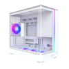 Montech KING 15 PRO PC-Gehäuse, Mini-Gehäuse, mATX, Tempered Glass, RGB - weiß