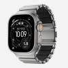 NOMAD Stratos Band - tytanowa bransoleta do Apple Watch 49mm z FKM (natural titanium, black FKM)