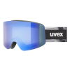 Uvex Skibrille provoqe FM gogle do sportów zimowych Czarny Mężczyźni Niebieski Soczewka sferyczna
