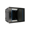 Extralink Szafa rack 9U 600x600 AZH Czarna montowana na ścianie, dwusekcyjna