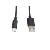 Kabel Lanberg CA-USBO-10CC-0010-BK (USB 2.0 typu A M - USB typu C M; 1m; kolor czarny)