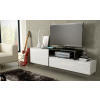 Szafka RTV SIGMA3 180 biały/biały połysk + czarny