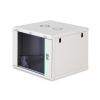 Szafa sieciowa wisząca DYNAmic 19" 9U rack 600x600, drzwi szyba, szary, niedzielona, złożona, 60kg