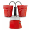Bialetti kawiarka Mini Express czerwona 2tz + 2 filiżanki