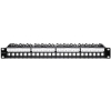 QOLTEC PATCH PANEL DO SZAF RACK 19" | 24 PORTY | 1U | UTP | CZARNY