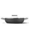 Smeg DPF2812BLM Pfanne, 28 cm, Keramik, Edelstahlgriffe, Mattschwarz