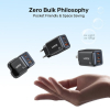 UNITEK ŁADOWARKA SIECIOWA GAN 2X USB-C USB-A ,PD 3.0, 65W, CZARNA