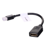 Adapter Lanberg AD-0003-BK (Mini DisplayPort M - DisplayPort F; 0,10m; kolor czarny)