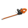 Black & Decker Black + Decker Elektro-Heckenschere (500W, 50 cm Schwertlänge, 22 mm Schnittstärke, Bügel-Zweithandgriff und transparentem Handschutz,