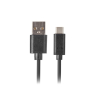 Kabel Lanberg QC 3.0 CA-USBO-20CU-0010-BK (USB 2.0 typu A - USB typu C ; 1m; kolor czarny)