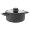 BergHOFF 3950593 garnel do zupy 4,4 l Czarny Aluminium, Szkło, Silikon