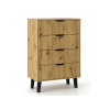 KOMODA SCANDI 4S SLIM DĄB ARTISAN