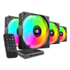 TACENS MARS MF-SI4KIT FANS 120 ARGB x4 BK- wentylatory+hub+pilot (TACMARS-MFSI4KIT)
