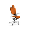 Fotel biurowy Wau 2 NW45 siatka mandarin/biały