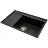 Zlewozmywak granitowy jednokomorowy Pyramis Camea 79X50 1B 1D R 070091201 czarny nakrapiany