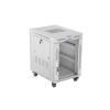Szafa instalacyjna rack stojąca 19" 15U 600x800 szara drzwi szklane LCD Lanberg (Flat Pack) V2