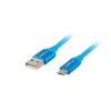 Kabel Lanberg Premium CA-USBM-20CU-0018-BL (USB 2.0 - Micro USB typu B ; 1,8m; kolor niebieski)