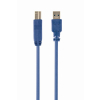 Kabel GEMBIRD CCP-USB3-AMBM-6 (USB 3.0 M - USB 3.0 Typu B F; 1,8m; kolor niebieski)
