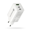 EVERACTIVE ŁADOWARKA SIECIOWA GAN 1 X USB, 2 X USB-C QUICK CHARGE 4+ 65W BIAŁA SC-655Q