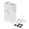 ZWILLING 1025971 Prostokątny Pojemnik 2,445 l Przezroczysty, Biały 6 szt.