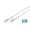 Kabel krosowy DIGITUS abw.CAT 6A F/FTP miedziany, 5m, szary 10 szt.