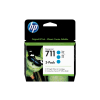 HP Zestaw 3 sztuk błękitnych wkładów atramentowych 711 DesignJet 29 ml