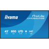 iiyama LH4366UHSB-B1AG signage display Płaski panel Digital Signage 109,2 cm (43") LCD Wi-Fi 800 cd/m2 4K Ultra HD Czarny Procesor wbudowany Android 2