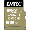 Emtec mSD 512GB UHS-I U3 V30 A2 SpeedIN Pro + Adapter