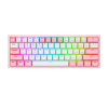 REDRAGON K616 Fizz Pro white/pink klawiatura USB + RF Wireless + Bluetooth Różowy, Biały