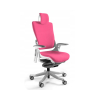 Fotel biurowy Wau 2 BL401 tkanina magenta/biały