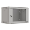 Szafa instalacyjna rack wisząca 19" 6U 540x350 szara drzwi przeszklone Lanberg (Flat Pack)