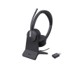 Yealink WH64 Hybrid Dual Teams Zestaw słuchawkowy Bezprzewodowy Opaska na głowę Biuro/centrum telefoniczne Micro-USB Bluetooth Podstawka do ładowania