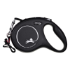 Smycz flexi automatyczna New Classic M taśma 5 m - dla psów do 25 kg, kolor czarny