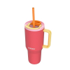 Kubek termiczny z teleskopową słomką Kambukka Rio Tumbler 950ml Pink Papaya