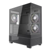 GEMBIRD OBUDOWA FORNAX X550 AQUARIUM MIDI-TOWER (2X USB 3.1, 1X USB TYPE-C) 3X FAN, CZARNA
