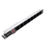 Equip 19" Steckdosenleiste 8xSchuko+Switch->St.90Â° si.  Alu.
