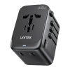 Uniwersalna ładowarka podróżna - Unitek 65W Universal Travel Adapter (P1122ABK01) | 1xUSB-A 3xUSB-C 1xAC