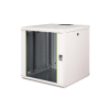 Szafa sieciowa wisząca Unique 19" 12U rack 600x600, drzwi szyba, szary, niedzielona, złożona, 100kg