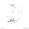 Neomounts CL25-540BL1 uchwyt do montażu projektora Sufit Czarny