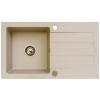 Zlewozmywak granitowy jednokomorowy z ociekaczem Maidsinks 76x44 1B 1D beż piaskowy (Pyragranit; kolor beżowy)